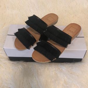 Dolce Vita Black fringe sandals, New in box